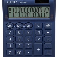 Kalkulator biurowy CITIZEN SDC-812NRNVE, 12-cyfrowy, 127x105mm, granatowy
