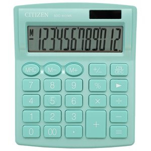 Kalkulator biurowy CITIZEN SDC-812NRGRE, 12-cyfrowy, 127x105mm, zielony
