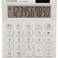 Kalkulator biurowy CITIZEN SDC-810NRWHE, 10-cyfrowy, 127x105mm, biały