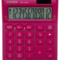 Kalkulator biurowy CITIZEN SDC-812NRPKE, 12-cyfrowy, 127x105mm, różowy