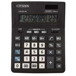 Kalkulator biurowy CITIZEN CDB1401-BK Business Line, 14-cyfrowy, 205x155mm, czarny