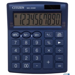 Kalkulator_biurowy CITIZEN SDC-810NRNVE, 10-cyfrowy, 127x105mm, granatowy