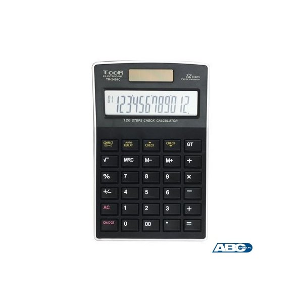Kalkulator TOOR TR-2464C, 12 pozycyjny, funkcja sprawdzania 120-1476