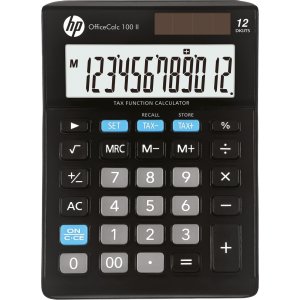 Kalkulator biurowy HP-OC 100 II / INT BX, 12-cyfr. wyświetlacz, 147x103x28mm, czarny