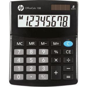 Kalkulator biurowy HP-OC 108 / INT BX, 8-cyfr. wyświetlacz, 125x101x33mm, czarny