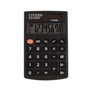Kalkulator kieszonkowy CITIZEN SLD-200NR, 8-cyfrowy, 98x62mm, czarny