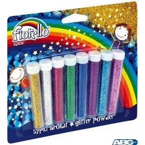 Brokat sypki FIORELLO GR-B5B8 8 kolorów x 4.5g fiolki 170-2238