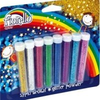 Brokat sypki FIORELLO GR-B5B8 8 kolorów x 4.5g fiolki 170-2238