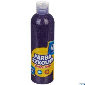 Farba szkolna Astra 250 ml - brokatowa fioletowa, 301217042