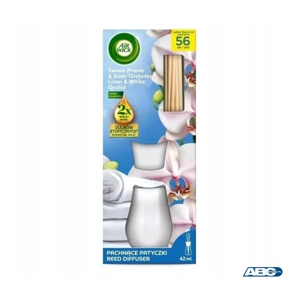 AIR WICK Odświeżacz pachnące patyczki 42ml Świeże Pranie & Biała Orchidea 8970