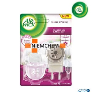 AIR WICK odświeżacz Elektryczny Księżycowa Lilia Otulona Satyną komplet 19 ml 05512