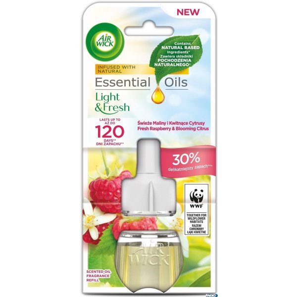 AIR WICK odświeżacz Elektryczny Świeże maliny i Kwitnące Cytrusy  wkład 19 ml 10837