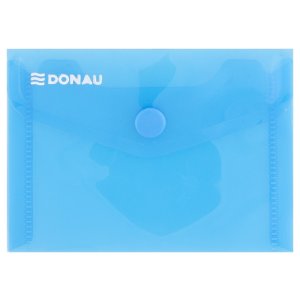 Teczka kopertowa DONAU zatrzask, PP, A7, 180mikr., niebieska