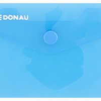 Teczka kopertowa DONAU zatrzask, PP, A7, 180mikr., niebieska