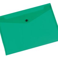 Teczka kopertowa Q-CONNECT zatrzask, PP, A4, 172mikr., transparentna zielona