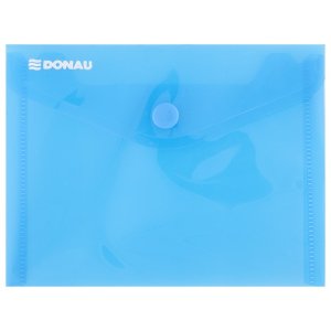 Teczka kopertowa DONAU zatrzask, PP, A6, 180mikr., niebieska