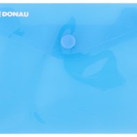 Teczka kopertowa DONAU zatrzask, PP, A6, 180mikr., niebieska