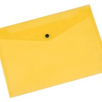 Teczka kopertowa Q-CONNECT zatrzask, PP, A4, 172mikr., transparentna żółta