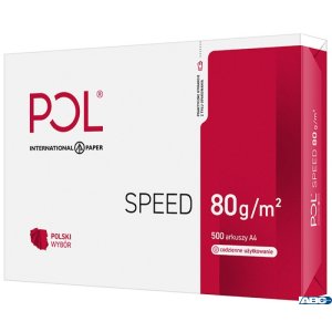 Papier xero A4 POLSPEED 80g klasa białości C 153 karton 5 ryz