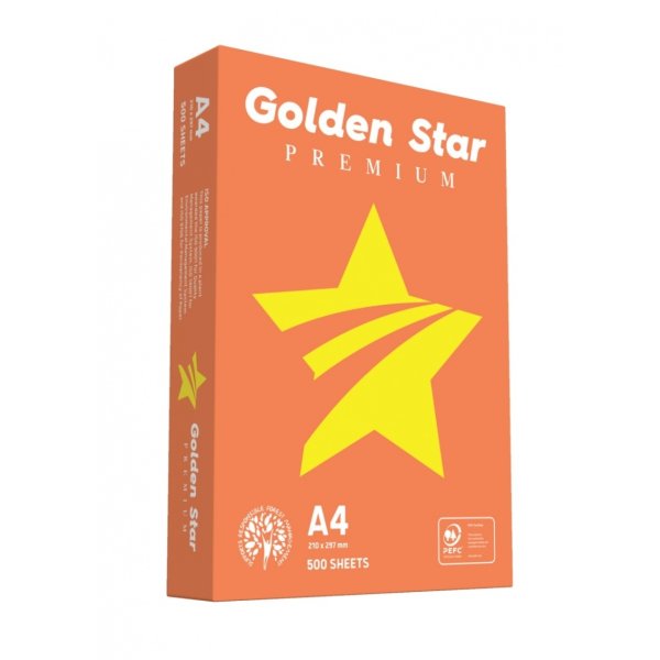 Papier ksero GOLDEN STAR Premium, A4, 500 arkuszy, klasa C, 70gsm.