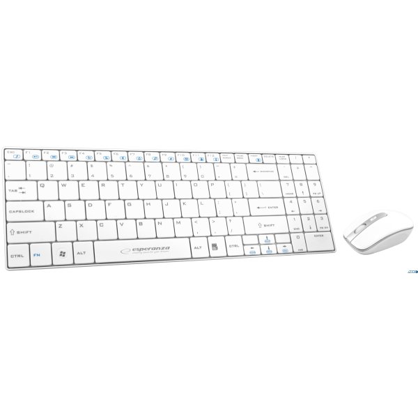 Zestaw Klawiatura+Mysz LIIBERTY biały bezprz. EK122W ESPERANZA 2.4GHz