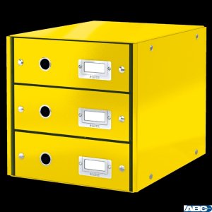 Pojemnik z 3 szufladami Leitz C&S, żółty 60480016 (X)