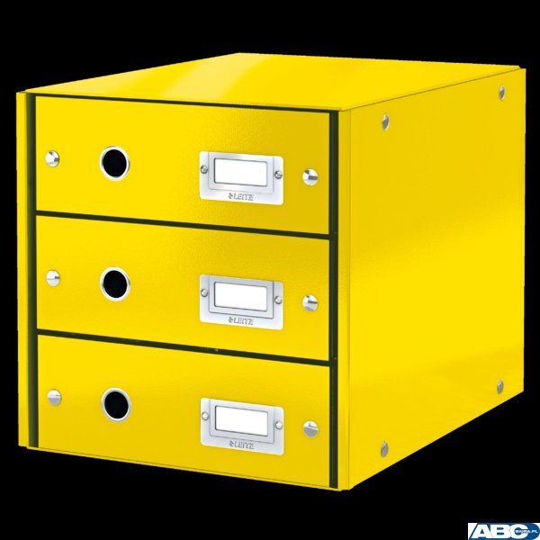 Pojemnik z 3 szufladami Leitz C&S, żółty 60480016 (X)