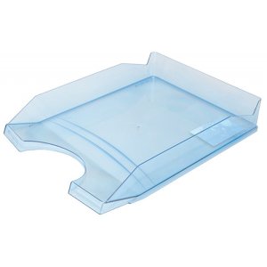 Szufladka na biurko OFFICE PRODUCTS, polistyren / PP, A4, transparentna niebieska