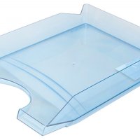 Szufladka na biurko OFFICE PRODUCTS, polistyren/PP, A4, transparentna niebieska