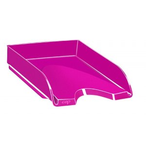 Szufladka na biurko CEPPro Gloss, polistyren, różowa