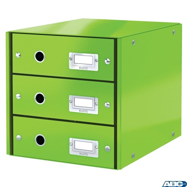 Pojemnik z 3 szufladami Leitz C&S WOW, zielony 60480054