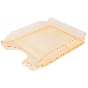 Szufladka na biurko OFFICE PRODUCTS, polistyren / PP, A4, transparentna pomarańczowa
