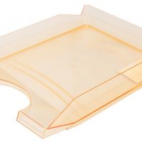 Szufladka na biurko OFFICE PRODUCTS, polistyren/PP, A4, transparentna pomarańczowa