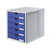 Zestaw 5 szufladek HAN System-Box, polistyren, A4, szaro-niebieski