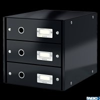 Pojemnik z 3 szufladami LEITZ C&S czarny 60480095