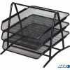 Półka na dokumenty DOTTS A4 (3) siatka czarna 350x297x275mm