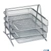 Półka na dokumenty DOTTS A4 (3) siatka srebrna 350x297x275mm