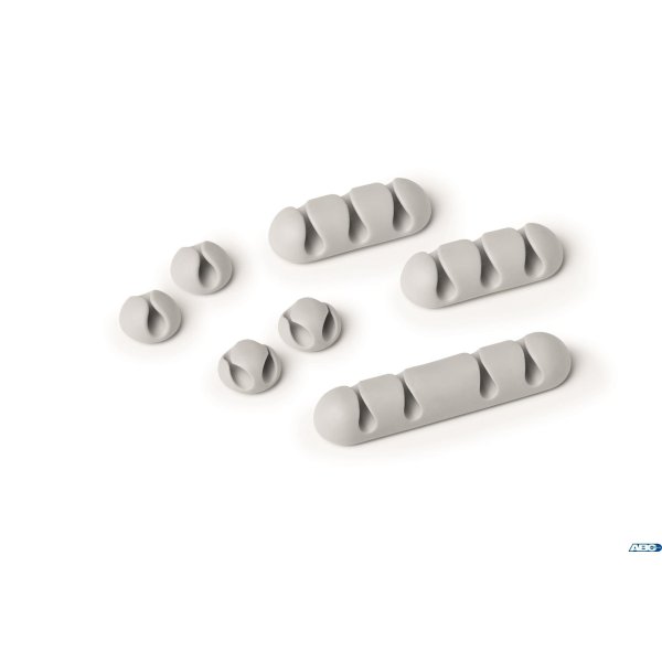 Klips samoprzylepny na kable mix(7)szary  504110 CAVOLINE CLIP    DURABLE