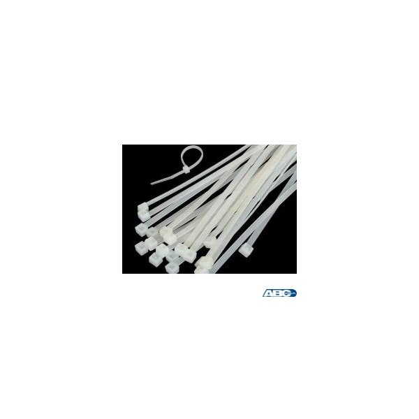 Opaski zaciskowe 300x3.6mm białe (100) tretytki trytytki