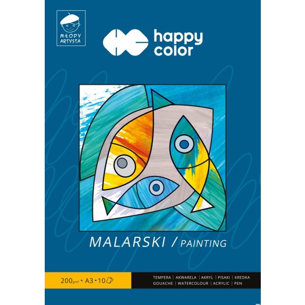 Blok malarski Młody Artysta, A3, 10 ark, 200g, Happy Color HA 3720 3040-M10