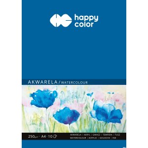 Blok akwarelowy, ART, A4, 10 ark, 250g, Happy Color HA 3725 2030-A10