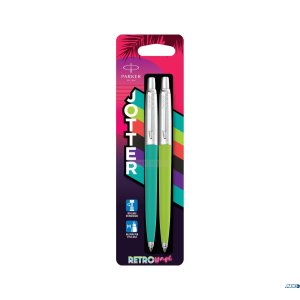 Długopis Jotter Originals 80"S Retro Wave : Apple Green  +  Caribbean (niebieski wkład) PARKER 2186315, blister 2