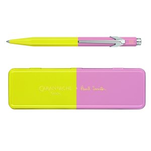 Długopis CARAN D'ACHE 849 Paul Smith Edycja 4, M, w pudełku, Chartreuse / Rose