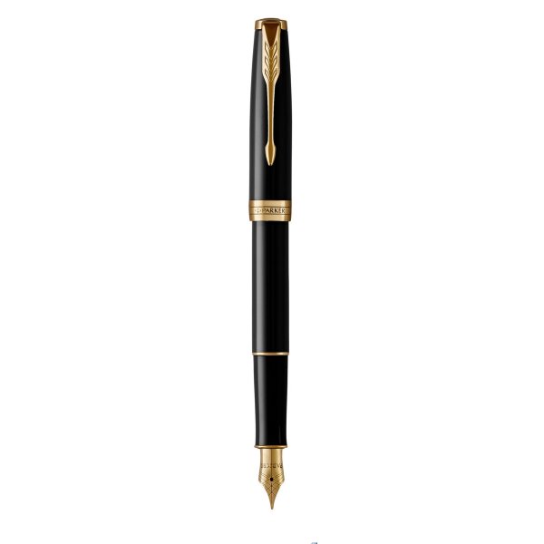 Pióro wieczne (M, stalówka ze stali) SONNET BLACK LACQUER GT PARKER 1931495, giftbox