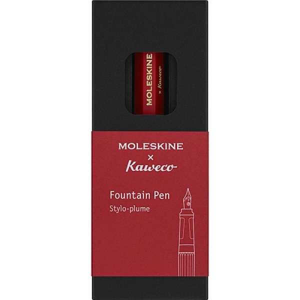 KAWECO X MOLESKINE pióro wieczne, M, czerwone