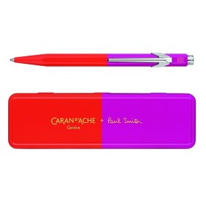 Długopis CARAN D'ACHE 849 Paul Smith Edycja 4, M, w pudełku, WarmRed  /  MelrosePink