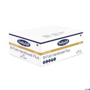 BulkySoft Premium ręcznik papierowy składany classic typu M-Fold ULTRA 4 panelowy, 2W, biały 3125 szt. / kart. 82312