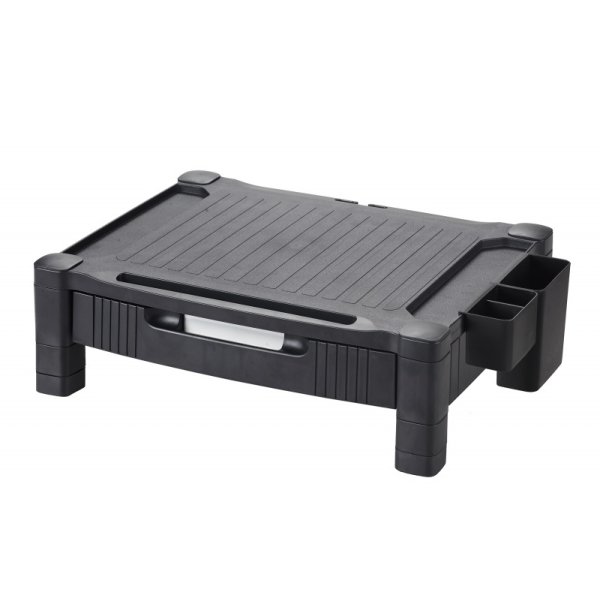 Podstawka pod monitor Q-Connect, 43,4x33,6cm, z regulacją wysokości, czarna