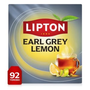 NOWOŚĆ Herbata czarna Lipton EARL GREY LEMON 92 torebki 184g