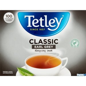Herbata TETLEY CLASSIC EARL GREY czarna 100 saszetek bez zawieszki
